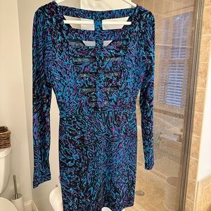 BCBG jewel blue cocktail dress